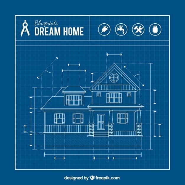 A blueprint of dream home designed by freepik.com | Outlook Wealth Advisors